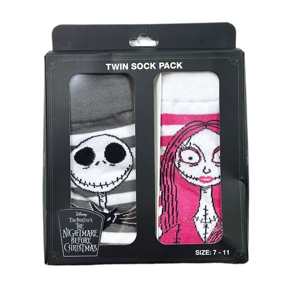 Disney Tim Burton’s The Nightmare Before Christmas Twin Sock Pack - One Size - Picture 2 of 3